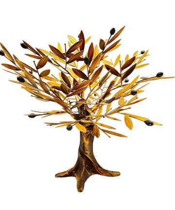 Χειροποίητο Μπρούτζινο Δέντρο Ελιάς “Χρυσαφένιο Ξύπνημα”