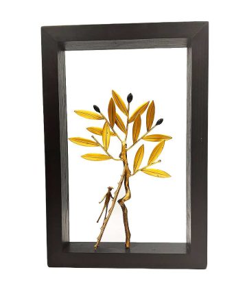 Χειροποίητο Μπρούτζινο Κάδρο “Ο Συλλέκτης Ελιών”