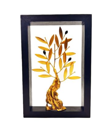 Χειροποίητο Μπρούτζινο Κάδρο “Αιώνια Ελιά”