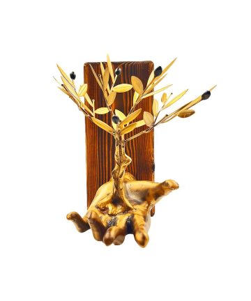 Χειροποίητο Μπρούτζινο Γλυπτό “Χέρι της Ελιάς”