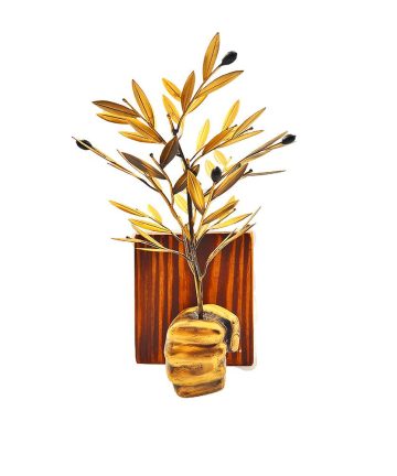 Χειροποίητο Μπρούτζινο Γλυπτό “Γροθιά της Ειρήνης”