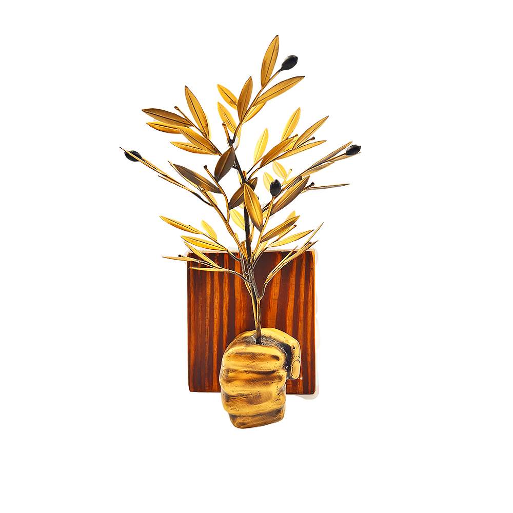 Χειροποίητο Μπρούτζινο Γλυπτό “Γροθιά της Ειρήνης”