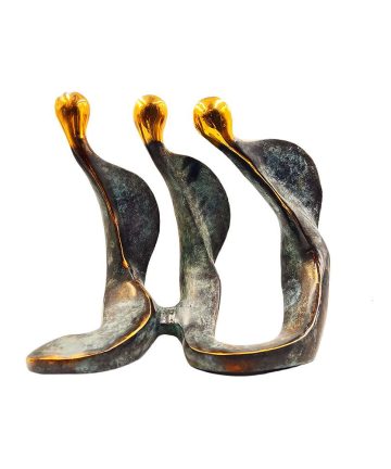 Χειροποίητο Μπρούτζινο Γλυπτό “Τριμερής Συνύπαρξη”