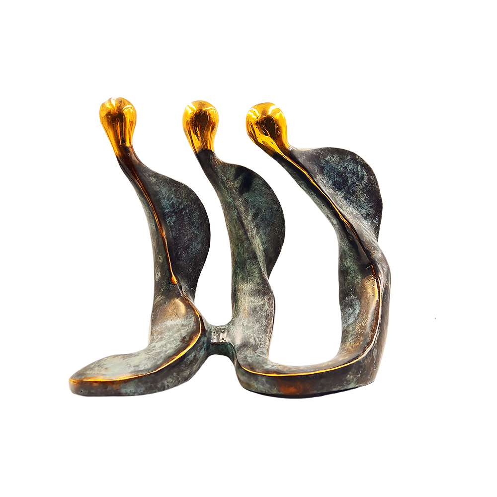 Χειροποίητο Μπρούτζινο Γλυπτό “Τριμερής Συνύπαρξη”