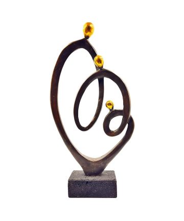 Χειροποίητο Μπρούτζινο Γλυπτό “Αέναη Συντροφιά των Τριών”