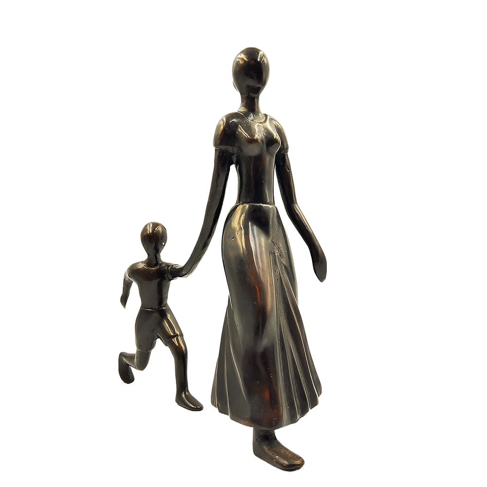 Χειροποίητο Μπρούτζινο Γλυπτό “Μητέρα και Παιδί”